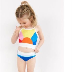 Hanna Andersson Rainbow Horizon Tankini Color block